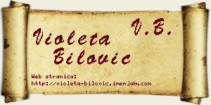 Violeta Bilović vizit kartica